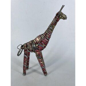 Aluminum Can Giraffe Animal Statue Handmade Pop Art Sculpture